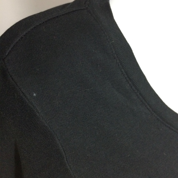 Mossimo Womens XS Black V-Neck Long Sleeve Shirt - Picture 4 of 5